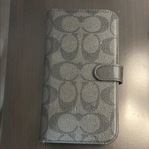 Coach Signature Wallet Folio iPhone 13 Pro Case - Designer Phone Case - Signa